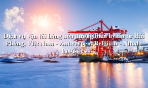 Dịch vụ vận tải hàng giá rẻ tuyến Hải Phòng, Việt Nam - Antwerpen, Belgium