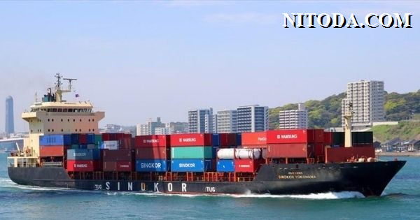 Tàu container của hãng tàu Sinokor