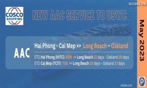 COSCO SHIPPING điều chỉnh lịch tàu dịch vụ AAC từ Hải Phòng – Cái Mép đến Bờ Tây Hoa Kỳ